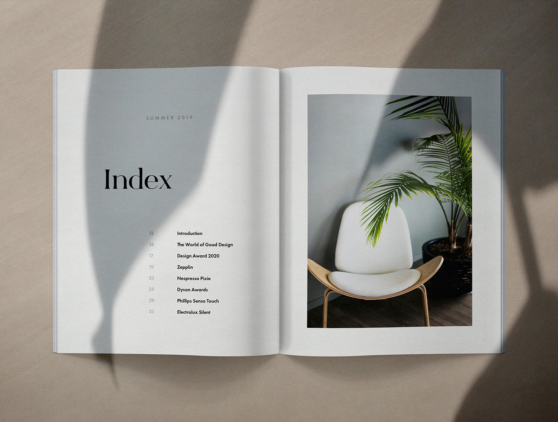 素材库下午茶：A4和美国信纸规格杂志效果图样机素材库精选模板插图