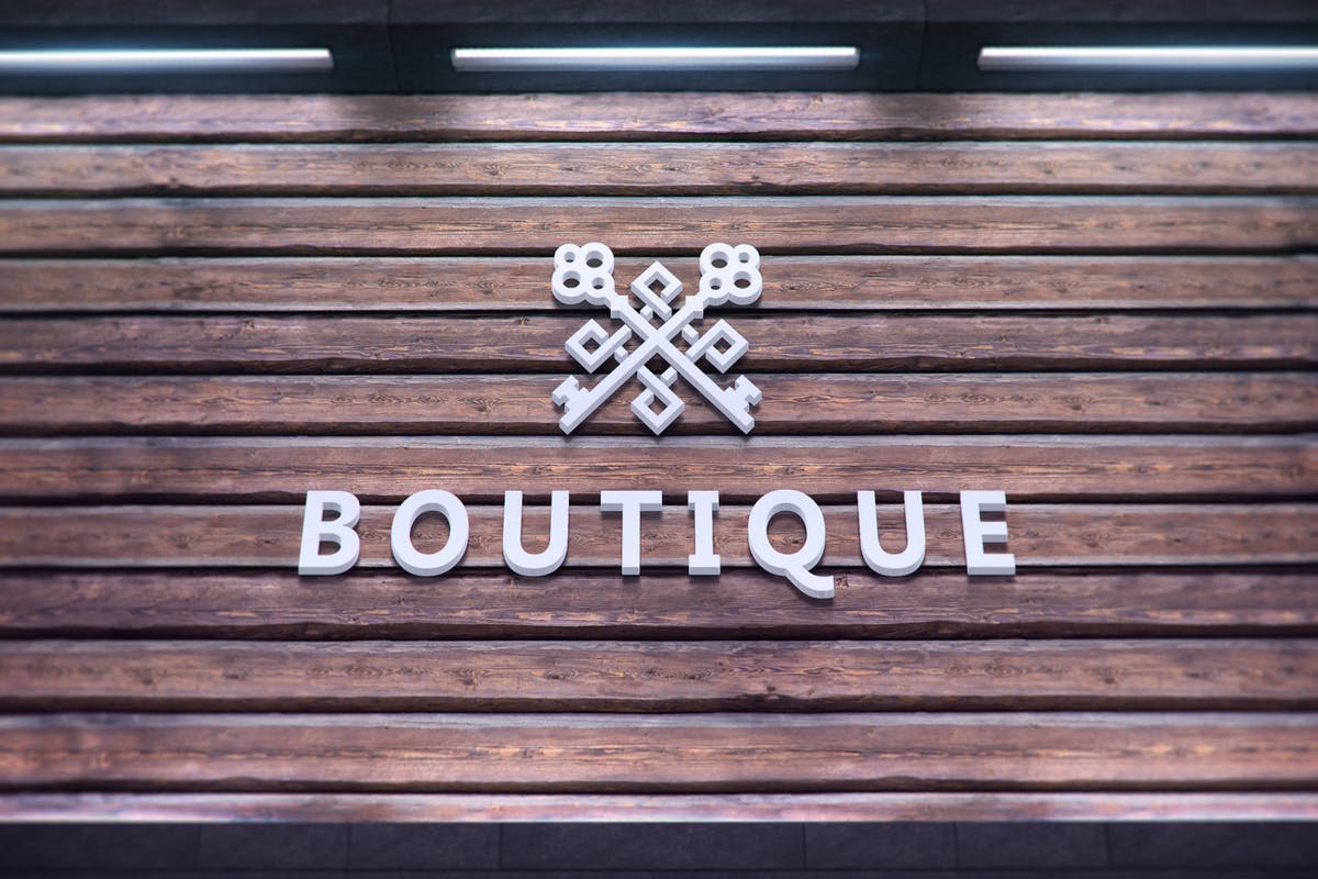 3D立体Logo挂墙演示样机模板 3D Logo Modern Wall Sign Mock-Ups Vol.2插图