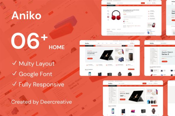 多用途数码电子网上商城设计PSD模板 Aniko | Multipurpose Electronics eCommerce PSD