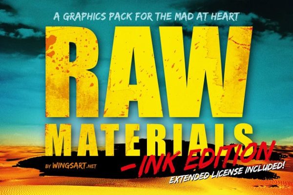 墨水手绘插画元素合集 Ink and Illustration Elements Bundle