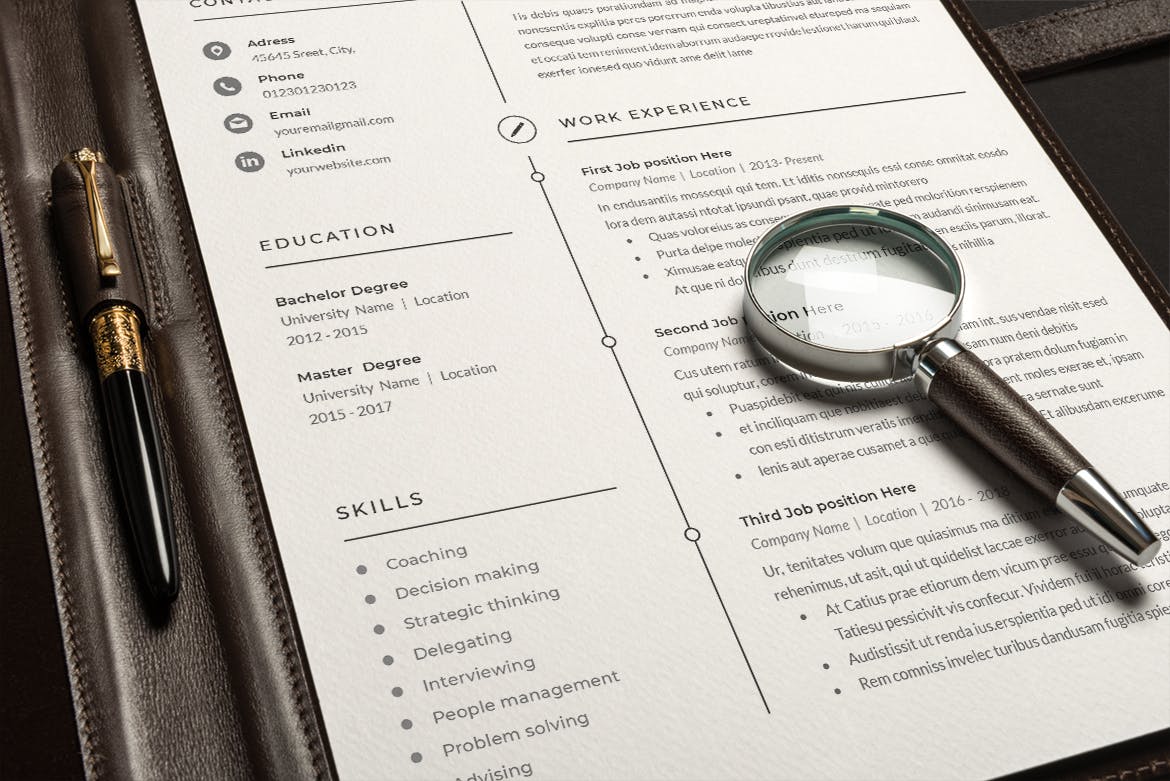 简约文字排版风格个人简历设计模板下载 Cv / Resume Template插图(7)