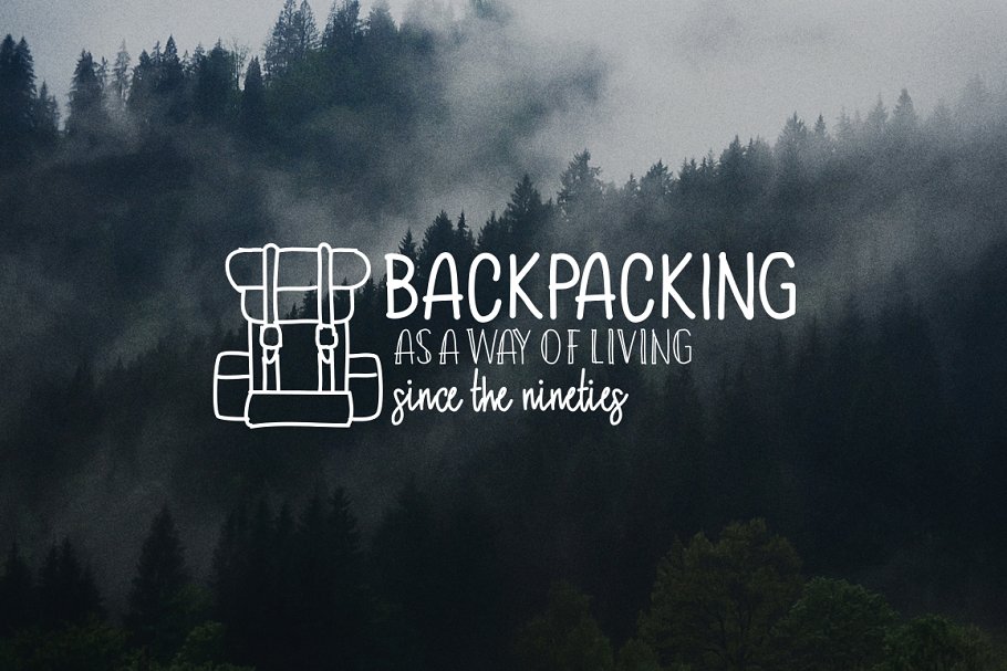 13款手写英文字体合集&Logo模板、矢量插画 Wonderland Fonts Pack & Branding Kit插图(9)