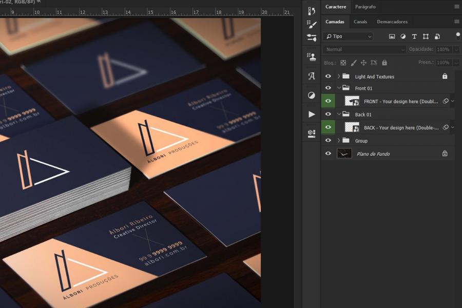 超逼真的高级名片设计样机插图(4)