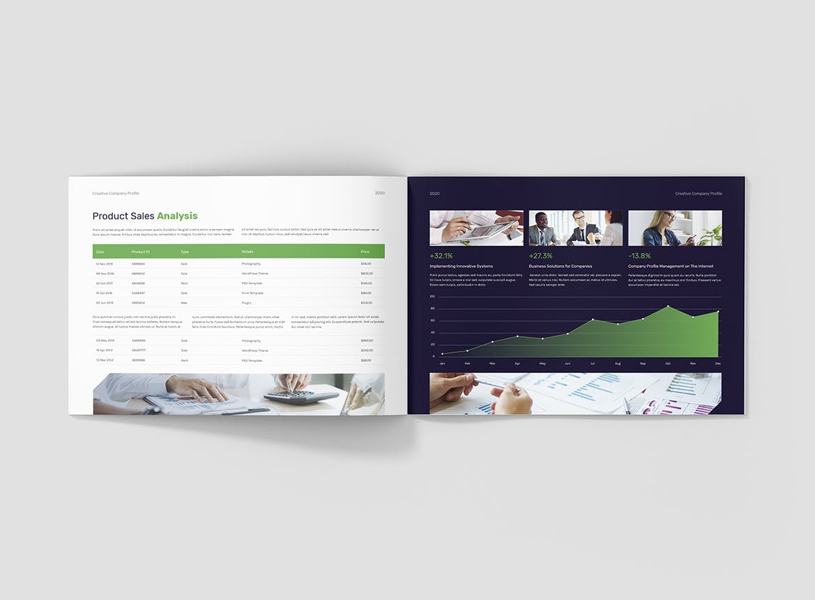 创意多用途横版设计风格企业公司画册排版设计模板 Creative Multipurpose Company Profile Landscape插图(9)