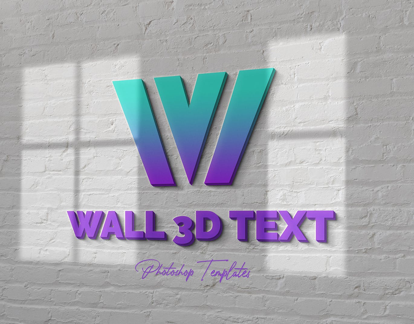 墙体3D字体&Logo设计效果图样机素材库精选 Wall Text or Logo Mockups插图(6)