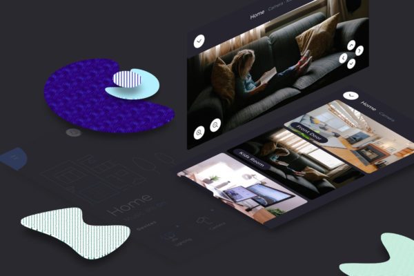 智能家居APP应用摄像头控制界面模板 Smart Home Camera Mobile Ui v.2