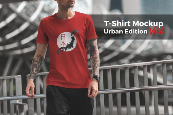 城市系列-印花T恤产品展示样机素材库精选模板v6 T-Shirt Mockup Urban Edition Vol. 6
