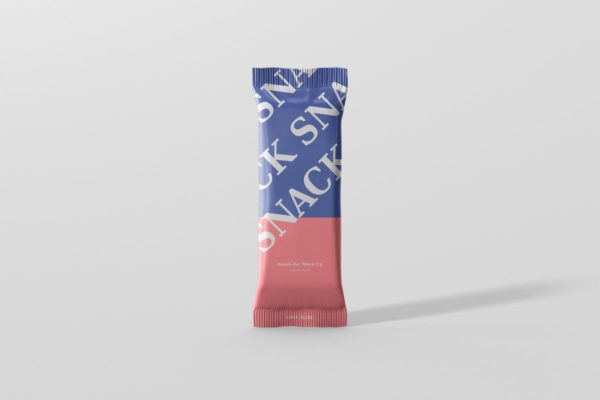 小吃/零食塑料袋包装样机模板 Snack Bar Mockup
