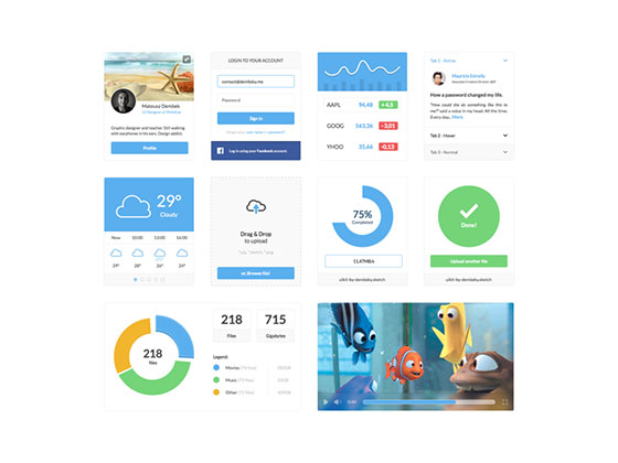 Clean UI Kit素材之家精选sketch素材