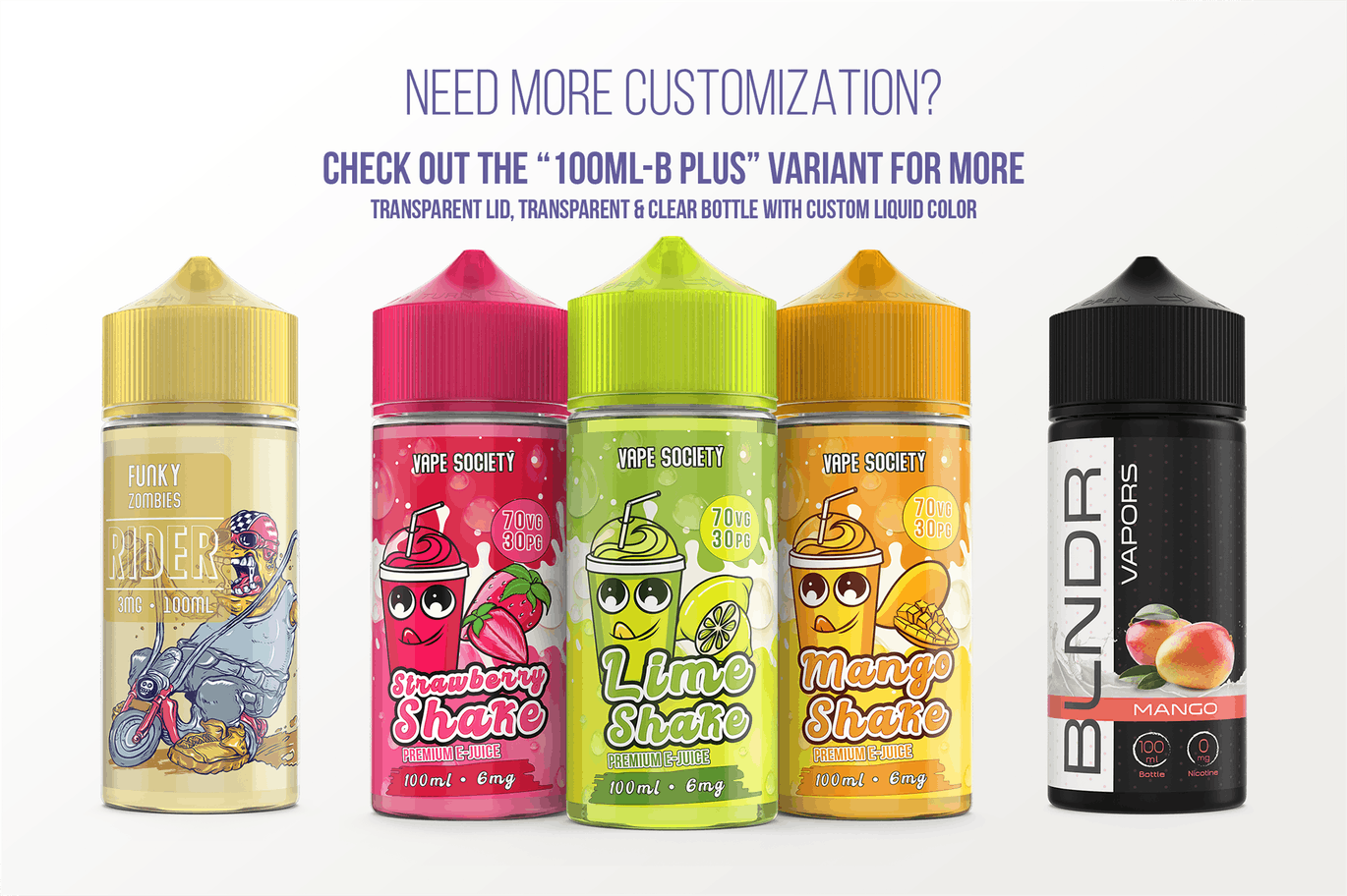 果味型电子烟烟油瓶外观设计模板 eLiquid Bottle Mockup v 100ml-B插图(8)