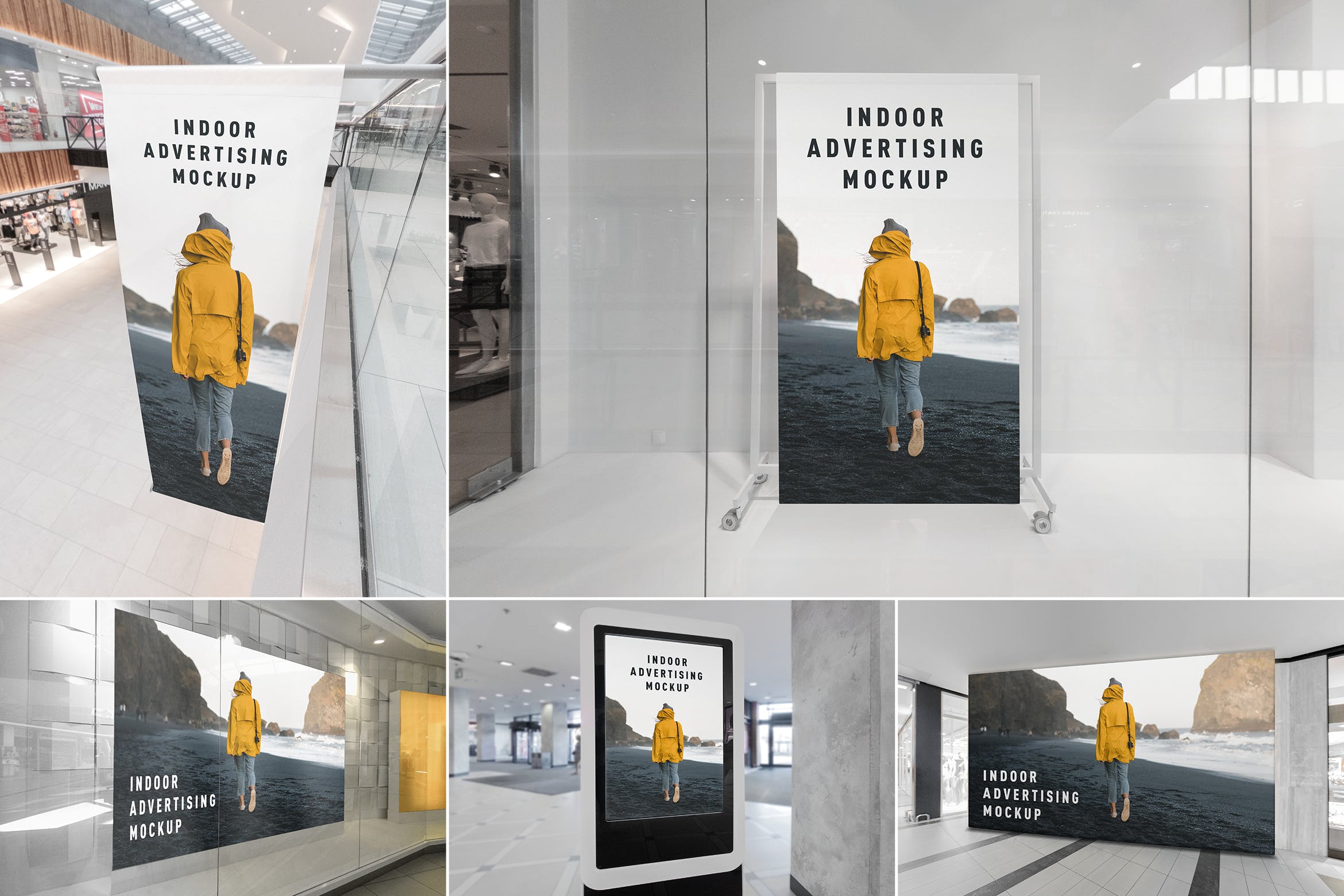 室内广告海报设计效果图样机 Indoor Advertising Mockups Vol. 1插图