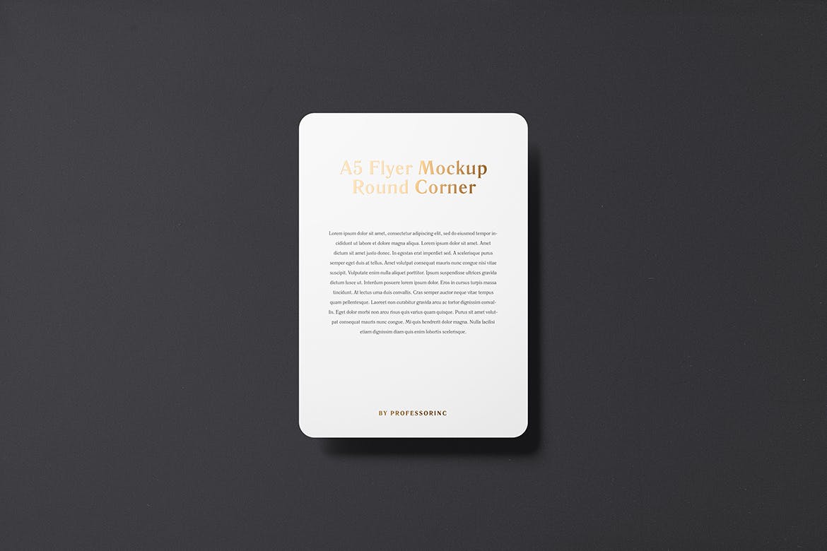 A5尺寸圆角传单纵向效果图样机素材库精选 A5 Portrait Flyer Mockup — Round Corners插图(4)