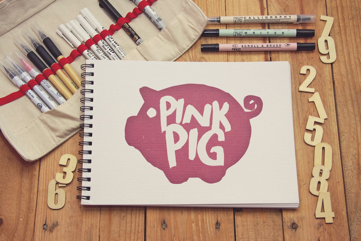 横版绘画本手绘插画作品展示样机素材库精选 Sketchbook Horitzontal插图