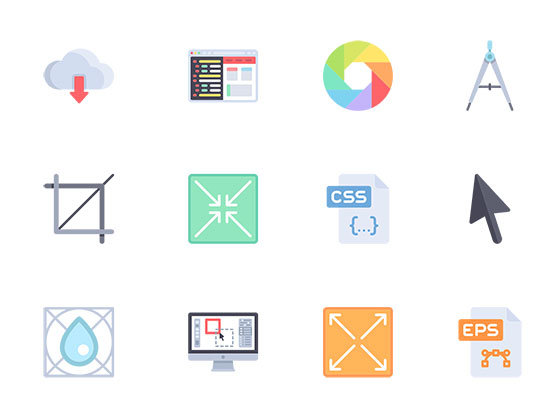 100 枚网页设计扁平图标素材之家精选sketch素材