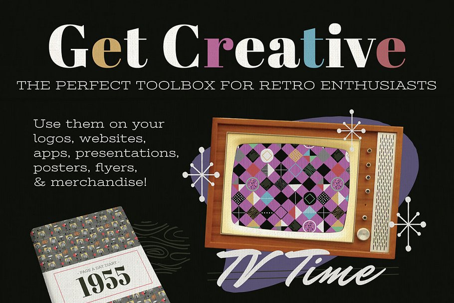 中世纪版画图案纹理合集 1950s Novelty Prints and Patterns插图(3)