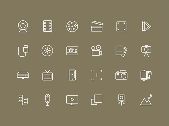 Photo &amp; Video Icon Set素材之家精选sketch素材