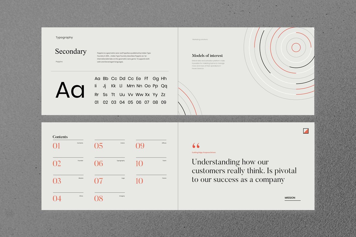 素材库下午茶：现代时尚品牌必备品牌指南手册模板插图(5)