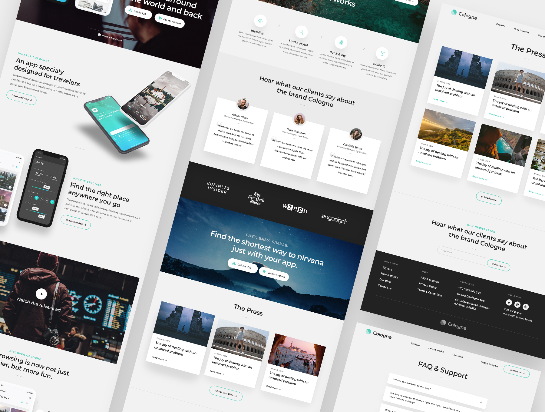 素材库下午茶：响应式旅行APP产品官网网页模板下载插图(6)