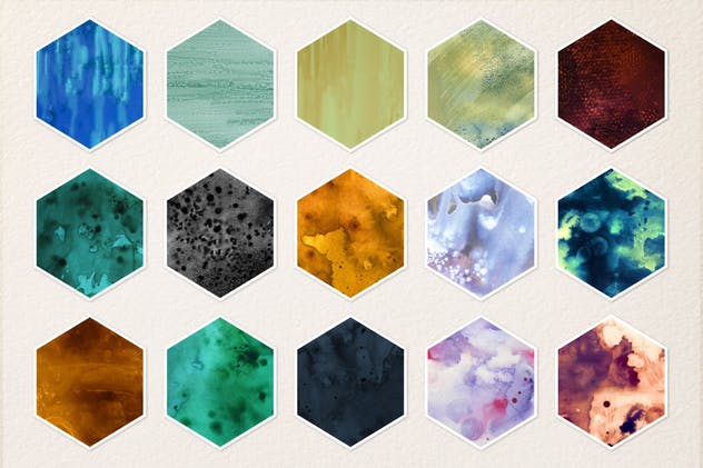 35款水彩艺术涂料肌理纹理Vol.1 Watercolor Wash Bundle Volume 1插图(4)