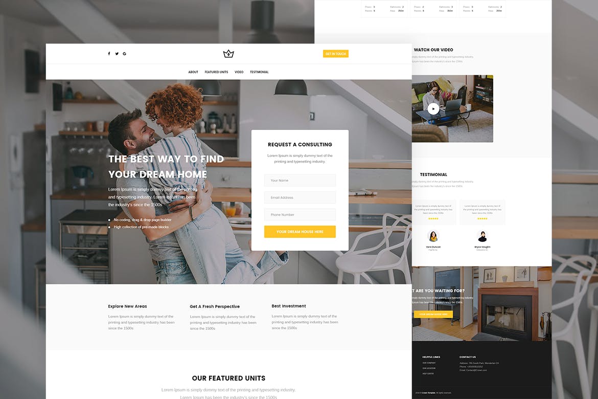 多用途网站设计模板UI套件大合集 Crown | Multi-Purpose PSD Template插图(7)
