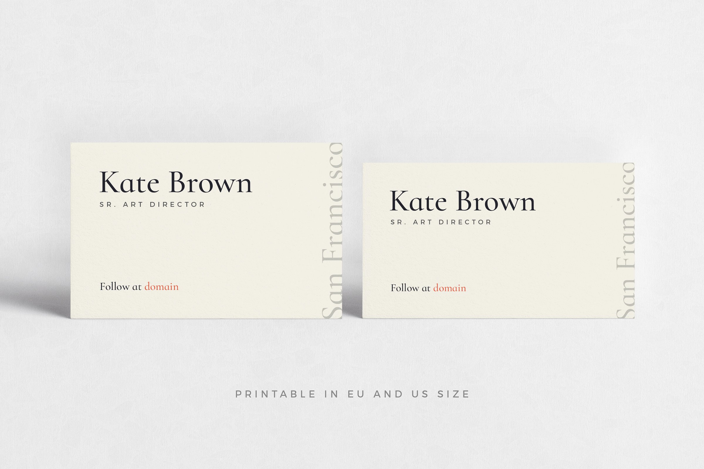 极简主义企业名片设计模板1 San Francisco Business Cards插图(2)