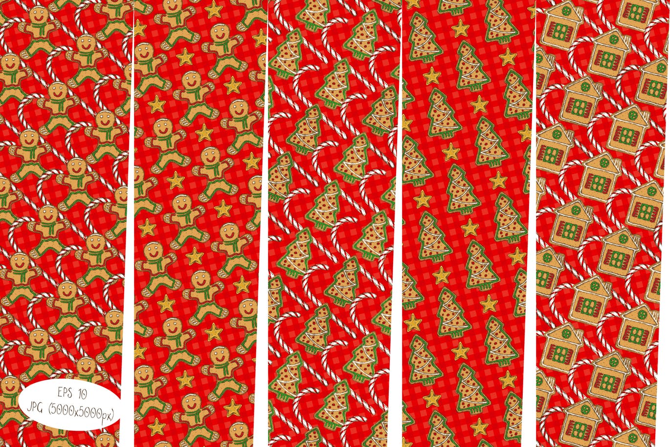 创意圣诞节主题设计矢量图案素材包 Merry Christmas Design Set插图(8)