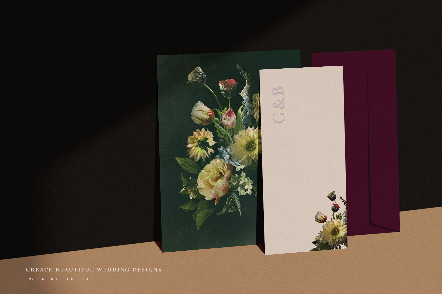 复古风格花卉透明背景剪贴画 Limited Edition – Black Diamond插图