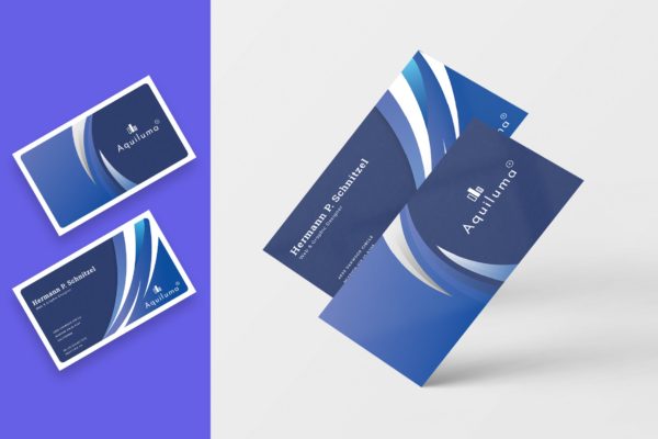 抽象几何图形企业素材库精选名片模板 Abstract Business Card Template