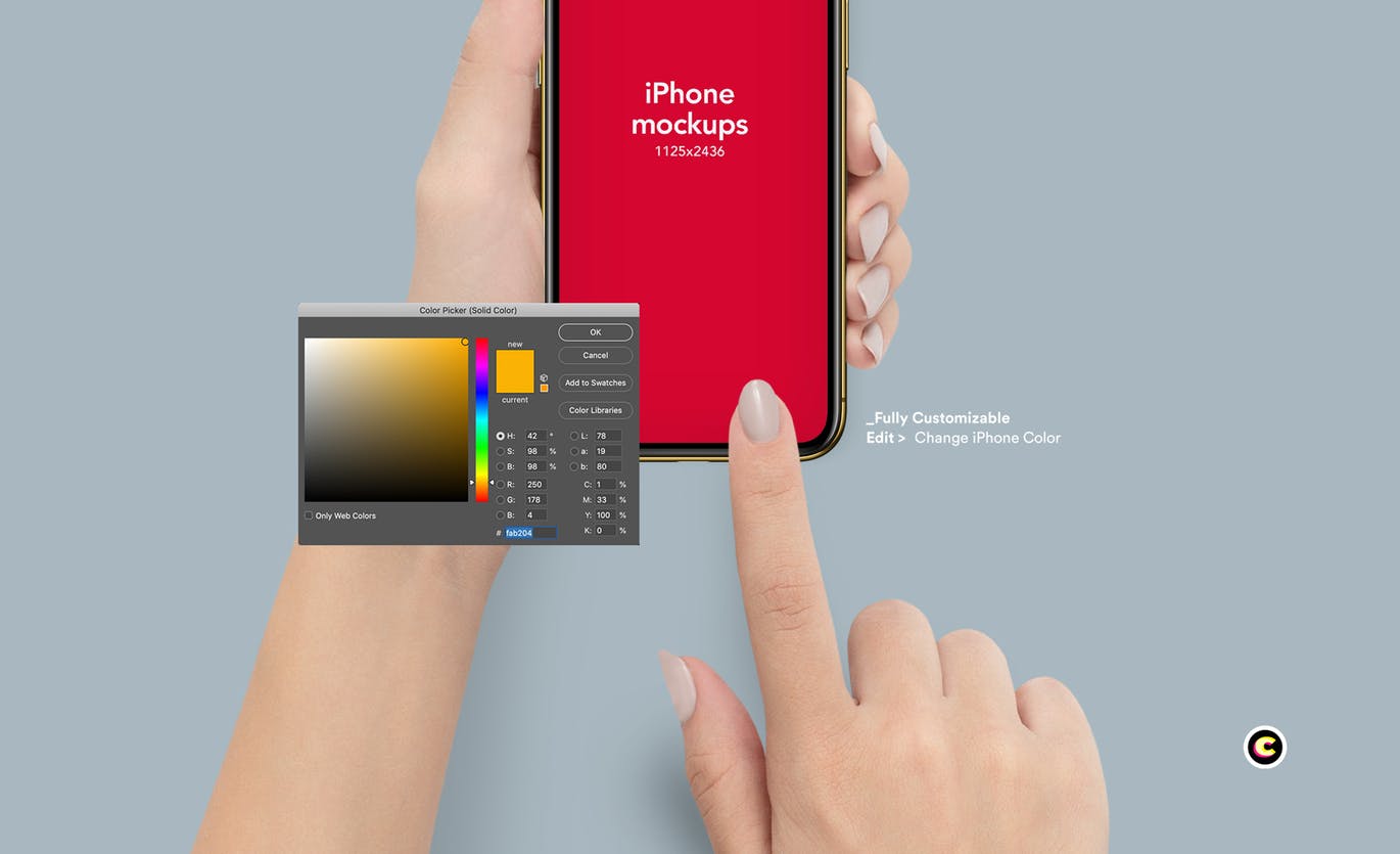 手持iPhone 11屏幕触摸演示素材库精选样机模板 iPhone 11 Mockup插图(1)