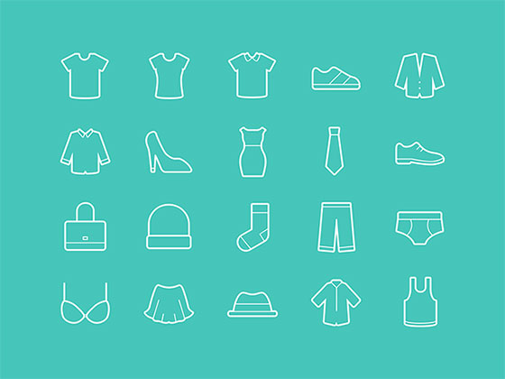 24 Clothing Icons素材之家精选sketch素材