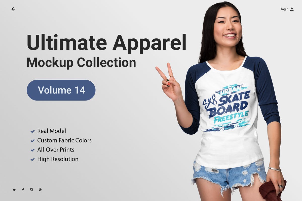 逼真时尚T恤服装样机Vol.14 Ultimate Apparel Mockup Vol. 14插图