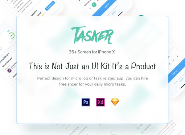 素材库下午茶：求职发布工作等人力资源类APP UI KITS[PSD,sketch]