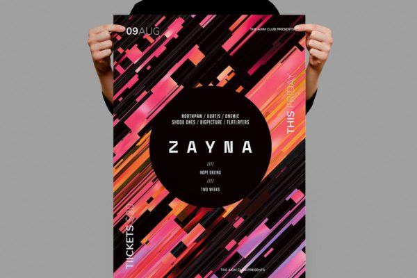 Zayna音乐派对海报传单模板 Zayna Flyer / Poster Template