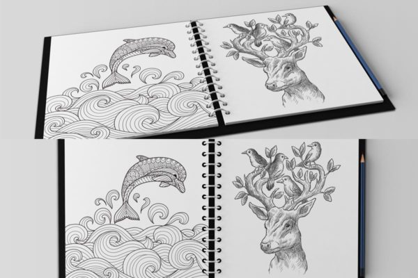 多用途活页记事本描绘本样机V3 Multipurpose Paper Mockups V3