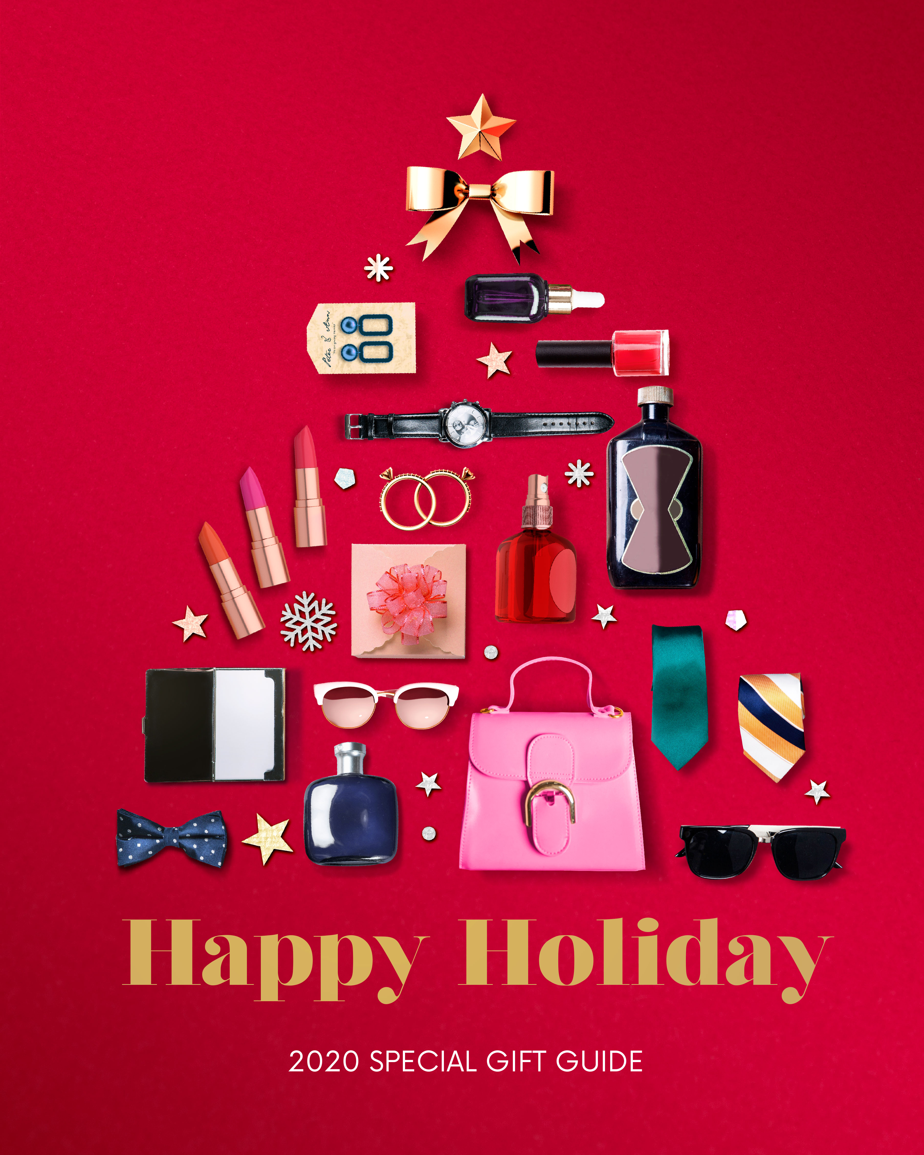 圣诞节奢侈品促销活动广告海报设计模板插图