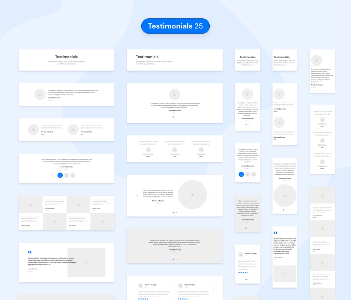 300+APP&Web区块UI线框图设计模板 Desktop & Mobile Wireframe Web UI Kit插图(10)