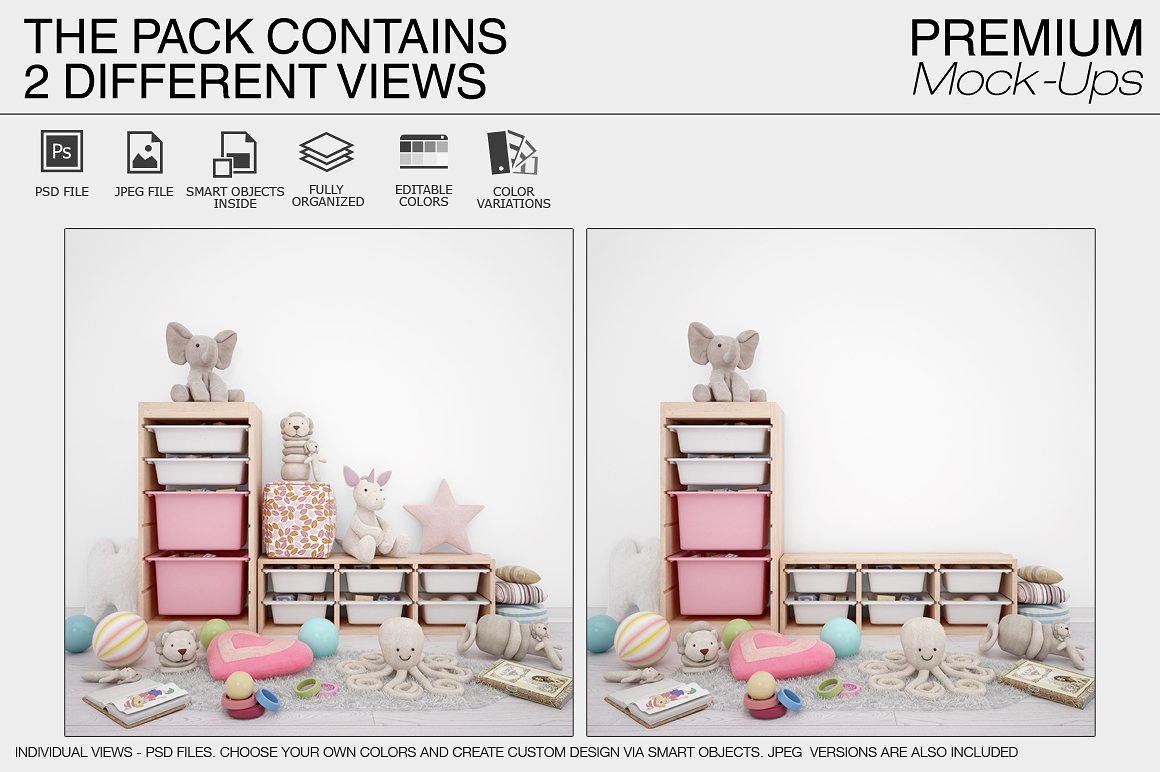 温馨可爱的孩子房间展示模型下载[psd]插图(1)