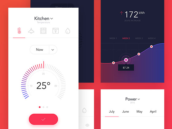 智能家居应用界面素材之家精选sketch素材