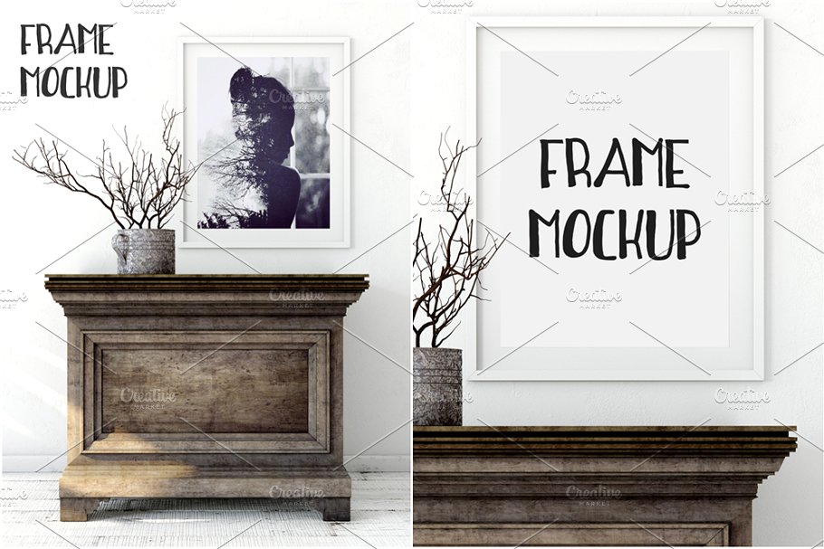 超级相框画框展示样机包 Interior Frame Mockup Bundle Vol 1插图(7)