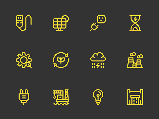 30 枚能源线性图标素材之家精选sketch素材