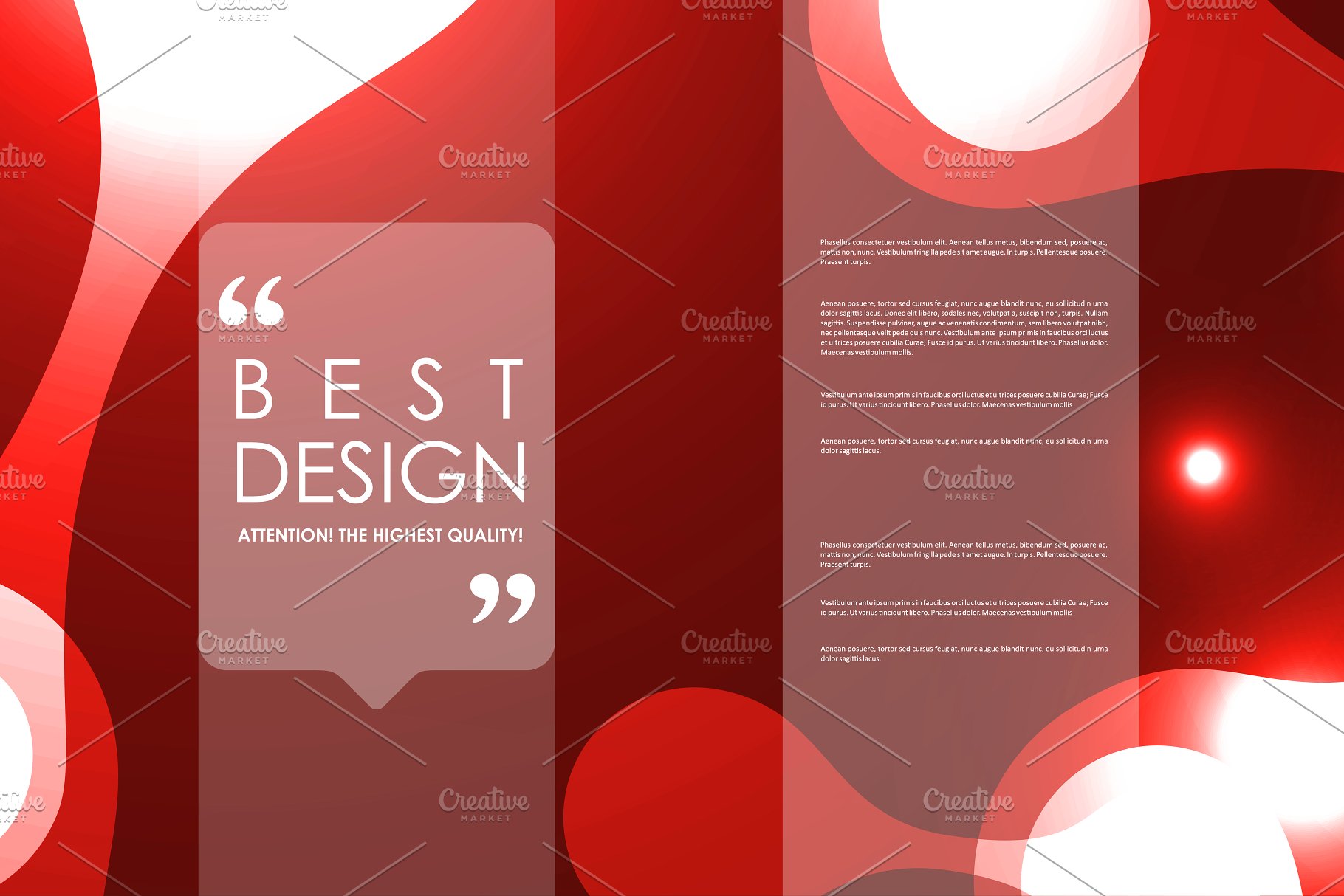 抽象图形蓝色背景小册子模板 Set of Abstract Brochures插图(5)