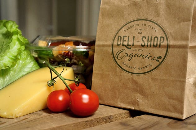 沙拉&咖啡食品品牌Logo设计展示样机 Food Coffee Mockup插图(7)