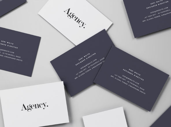 企业名片设计随机摆放俯视图样机模板 Spread of Business Cards Mockup