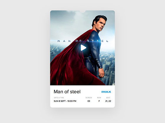 Movie Ticket Card素材之家精选sketch素材