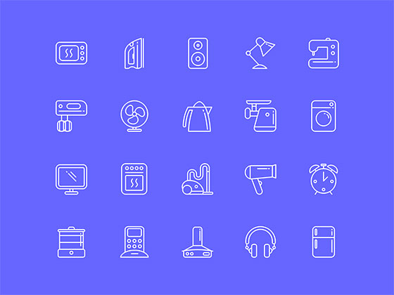 Appliances Icon Set素材之家精选sketch素材