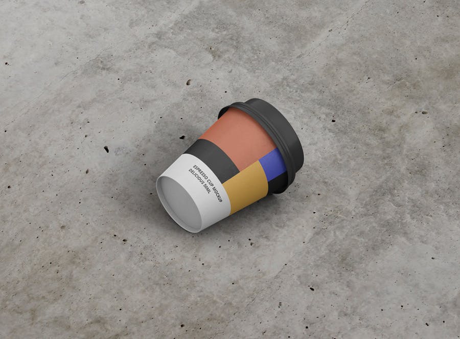 浓缩咖啡杯一次性纸杯素材库精选 Espresso Coffee Cup Mockup插图(6)