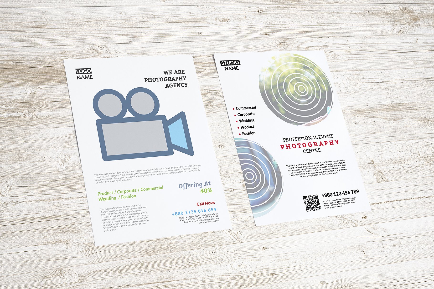信笺,传单,海报样机模板合集 Letterhead, Flyer, Poster mockup v.1插图(7)