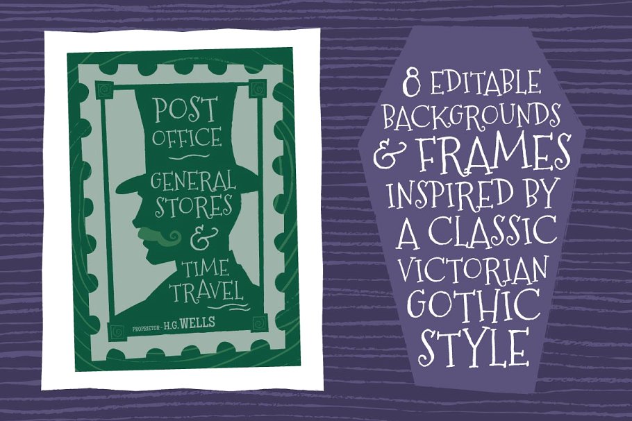 维多利亚时代复古插画设计模板 Victoriana Design Templates插图(2)