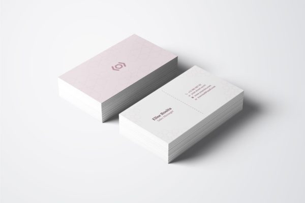 蜂窝几何图形企业素材库精选名片模板v50 Business Card Template.v50