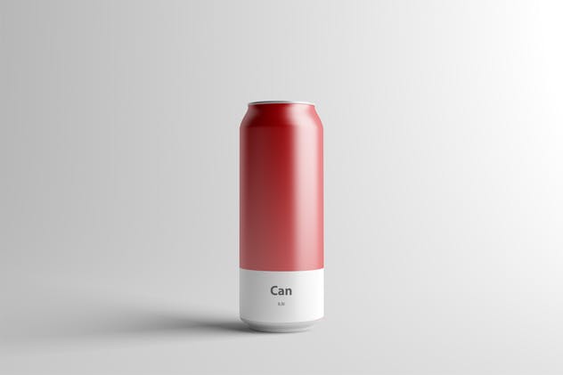 易拉罐罐头外观设计样机模板 Can Mock-Up – 500ml插图(2)